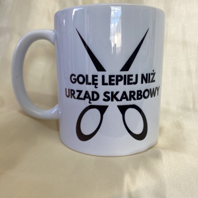 Kubek dla barbera – "Golę lepiej niż Urząd Skarbowy"